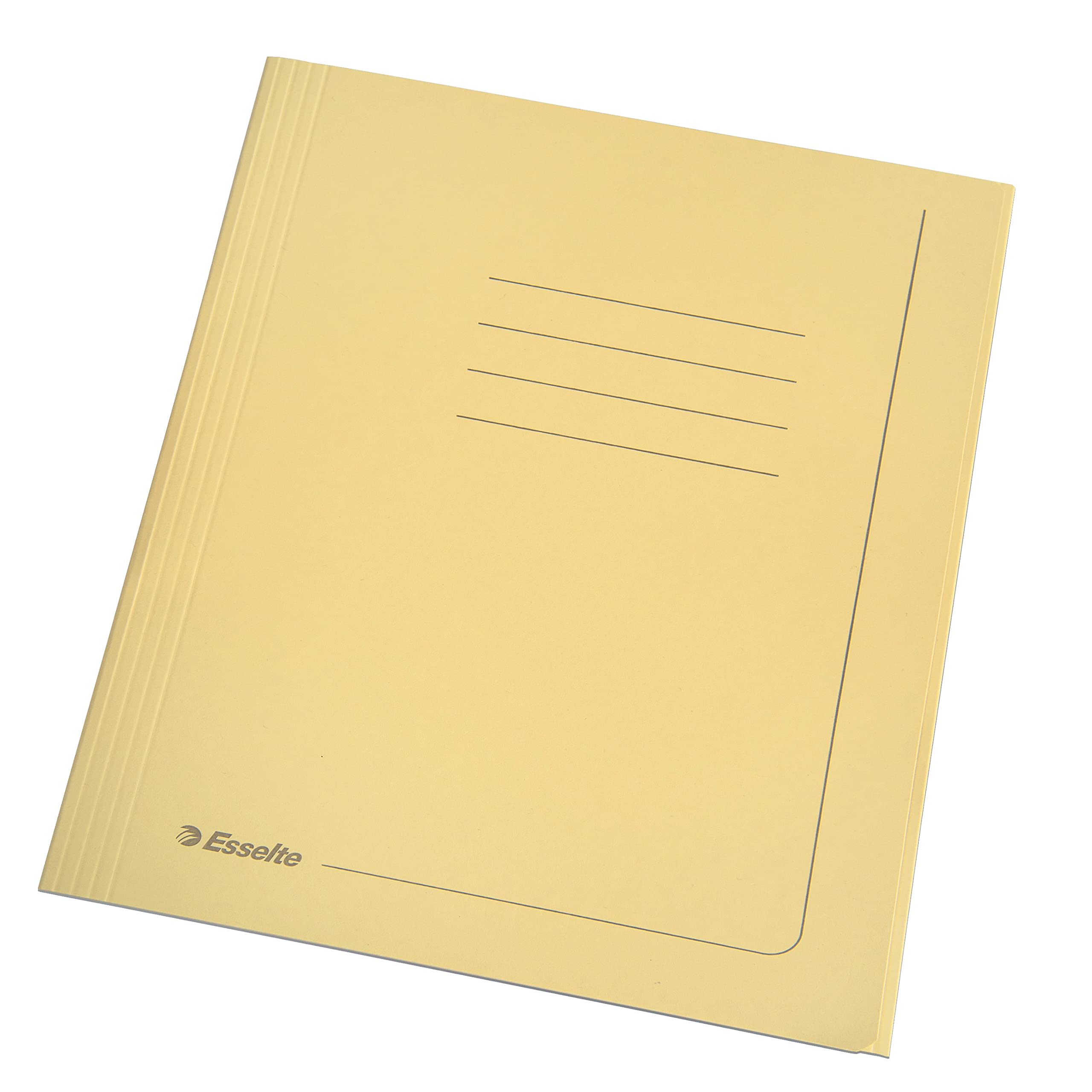 ESSELTE Folder Manilla 3 Flaps - 25 x 35 cm - Yellow - Pack of 25 Pieces - 55131