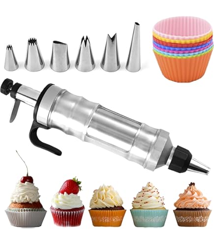 Siringa Per Decorazione Torte Wilton - 5 Beccucci, 2 Adattatori, Per Dolci E Cupcake