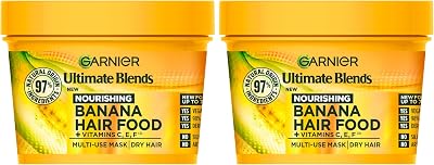 Garnier Hair Food Banana Hair Treatment Mask 400ml 2 Pack - 3in1 Vegan