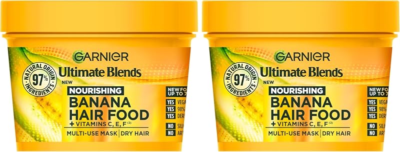 Garnier Hair Food Banana Hair Treatment Mask 400ml 2 Pack - 3in1 Vegan