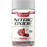 Snap Supplements Nitric Oxide Beet Root Gummies, Cherry, 60 Beets Gummies | Organic Beetroot Extract with Pomegranate for Men &amp; Women, Sugar Free Support for Circulation, Heart Health &amp; Natural Energy
