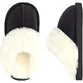 GIWONET Kids Slippers Girls Boys Faux Fur House Slippers Fuzzy Indoor Shoes Warm Memory Foam Soft Plush Bedroom Slides