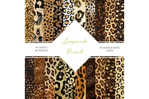 Leopard Print Scrapbook Paper: | Leopard Print Craft Paper | 8.5 x 8.5 inch | Leopard Print Themed Patterns | 40 patterned do