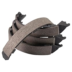 TRQ Rear Parking Brake Shoe Set Compatible with