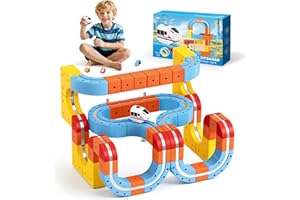 Train Set Toys for 3-9 Year Old Boys, Chardfun Magnetic Kids Toys 150 Pieces Electric Train Set for Boys Age 4-6 STEM Toys fo