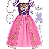 RELARLiYA Princess Dress For Girls Princess Costumes Cosplay Birthday Halloween Christmas Party 3-10Y
