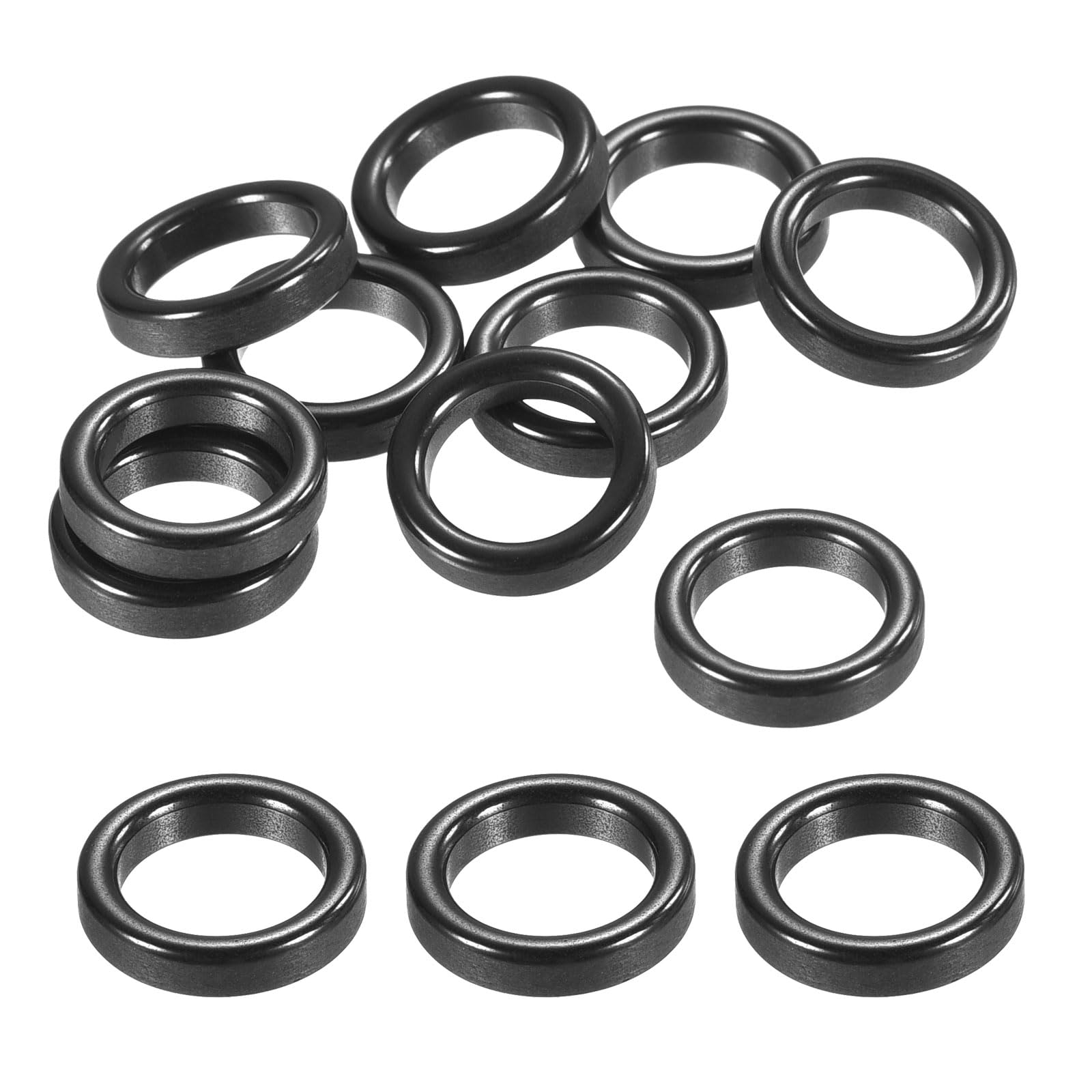 PATIKIL 0.39 Inch Fishing Rod Guide Rings, 30Pcs Ceramic Guides Rings Fish Rod Repair Kit Fishing Pole Eyelet Replacement for Freshwater Saltwater, Black