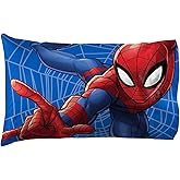 Jay Franco Kids Marvel Spiderman Reversible Pillowcase – Pillow Cover ONLY – 20 x 30 Inch Standard Size Super Soft with Double-Sided Design, Official Marvel Product
