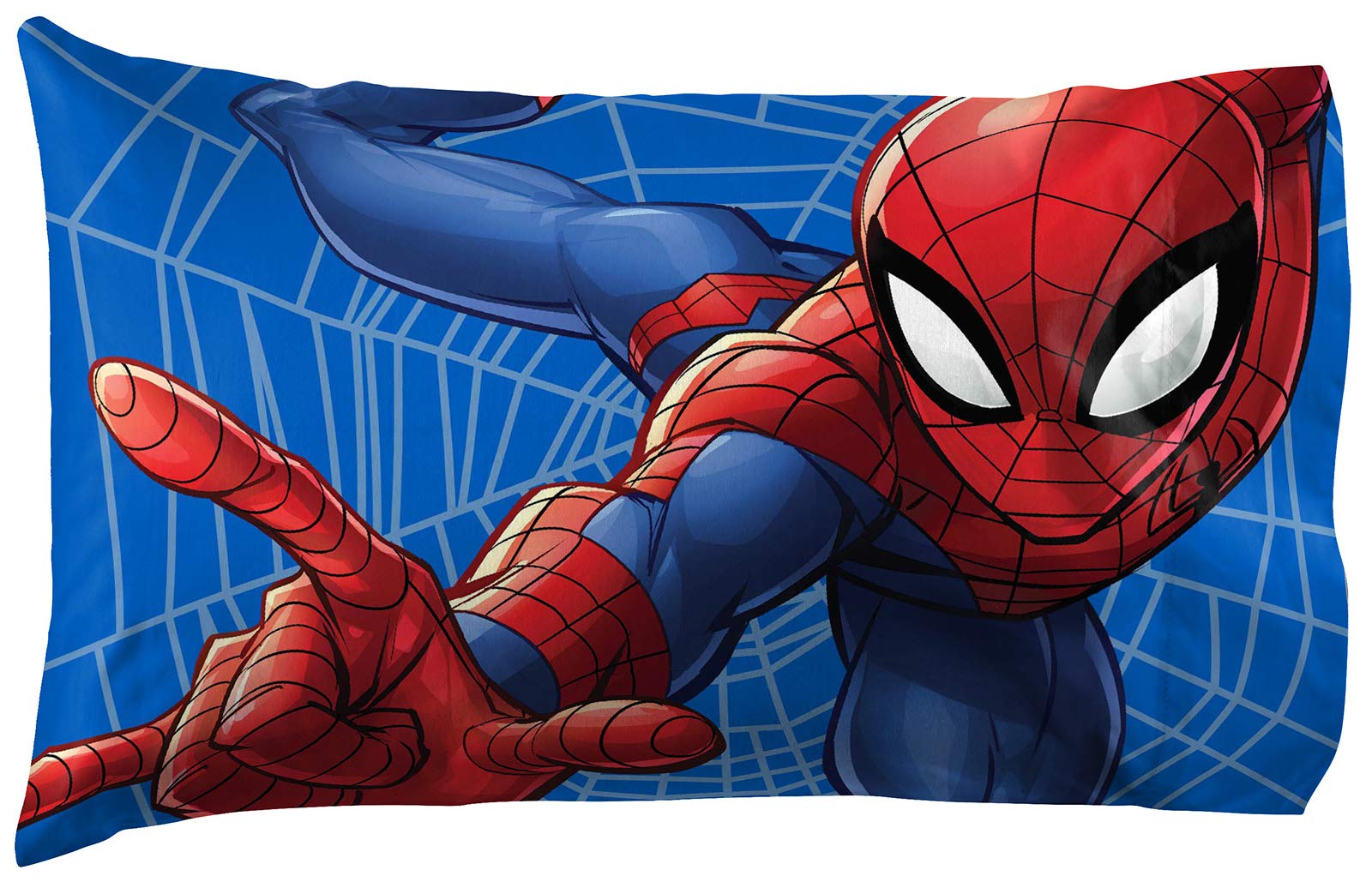 Jay Franco Kids Marvel Spiderman Reversible Pillowcase – Pillow Cover ONLY – 20 x 30 Inch Standard Size Super Soft with Double-Sided Design, Official Marvel Product