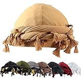 Odtrzi Turban for Men Adjustable Halo Silk Satin Lined Cap for Women Durag Twist Head Wraps Hat Elastic Pre Tie Beniee