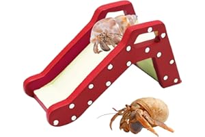 JINKOOZZ Hermit Crabs Climbing Ladder Bridge, Resin Reptile Climbing Toys, Small Animals Cage Accessory, Tank Accessory, Suitable for Hermit Crab Hamster Rat