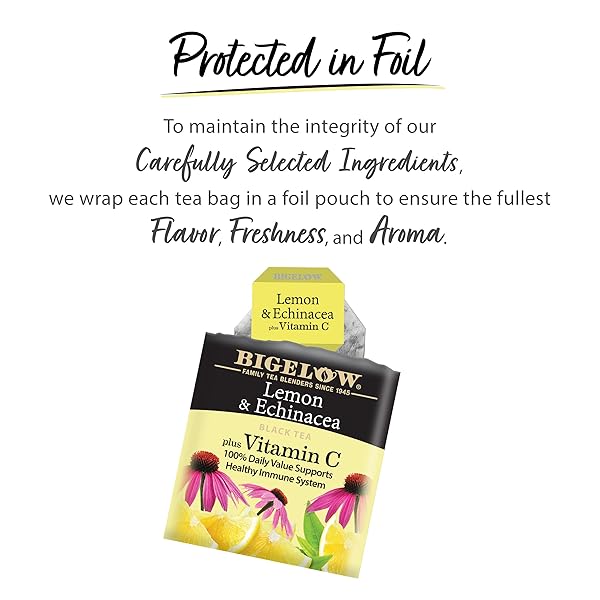 BIGELOWTEA LEMON AND ECHINACEA BLACK TEA 18CT