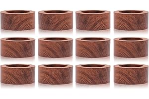 SHAFA IMPEX Wood Napkin Rings Set of 12 Napkin Holders Buckles for Dining, Anniversary, Birthday, Dinner, Christmas, Party of Table Setting
