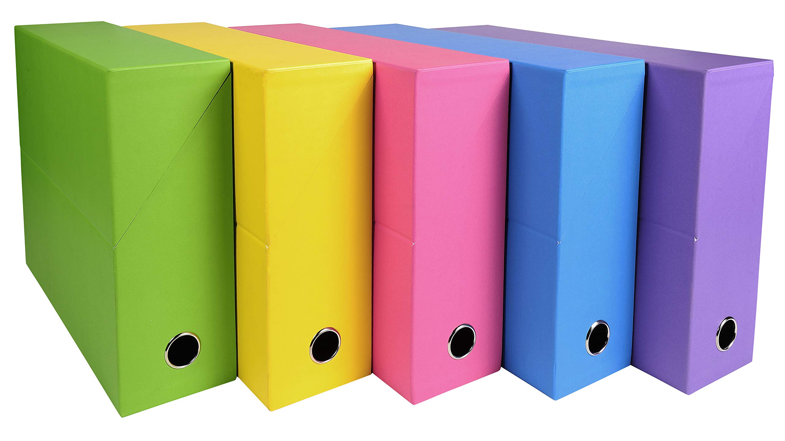 Exacompta - Ref 89329E - Iderama Collection - Transfer Box - 250 x 330 x 90mm in Size, Suitable for Holding A4 Documents, Premium Plastic-Coated Pressboard - Random Colour