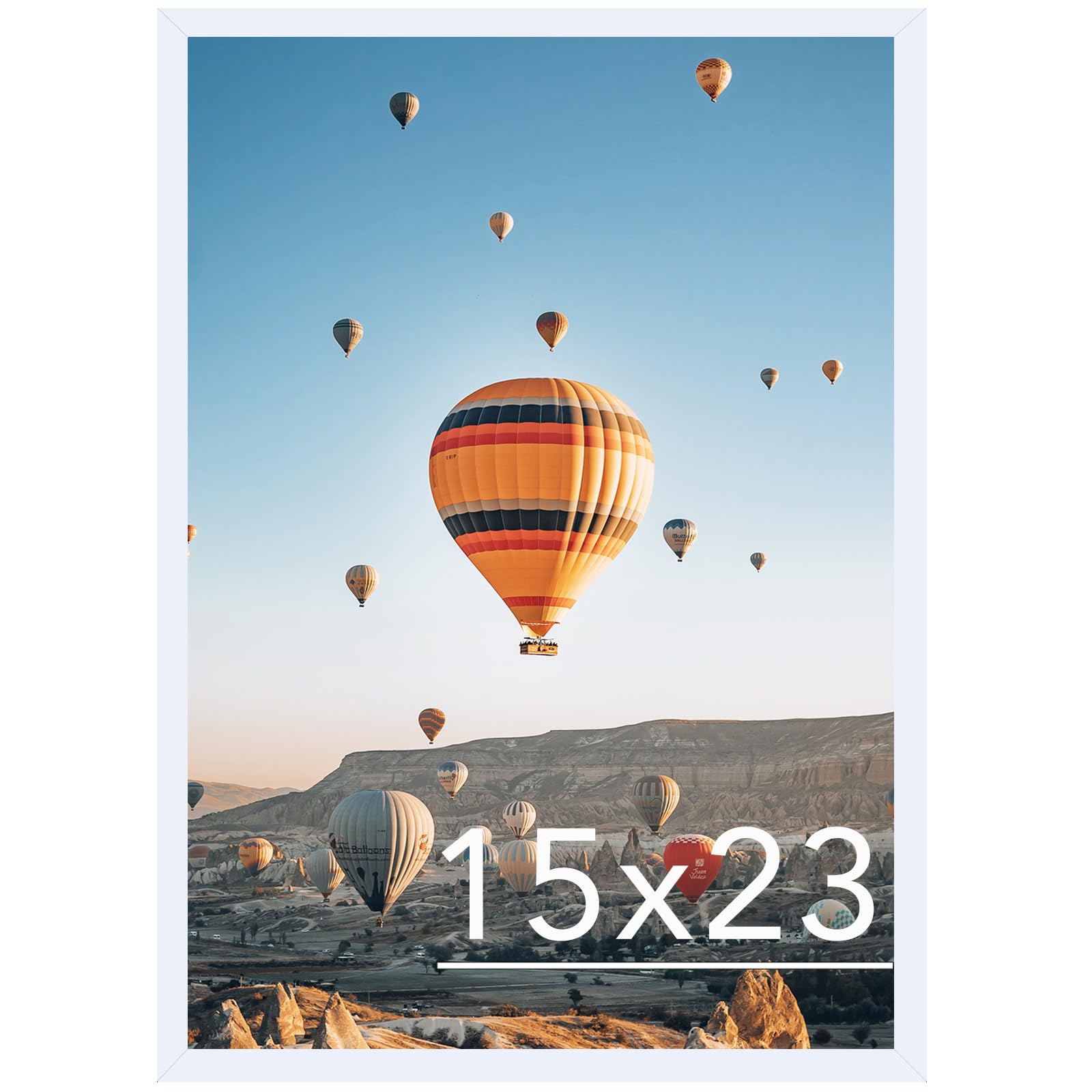 Photo 1 of JCJMY 15x23 Picture Frame, White - Horizontal & Vertical Formats for Wall Hanging, 15 x 23 Gallery Frame for Photos & Posters