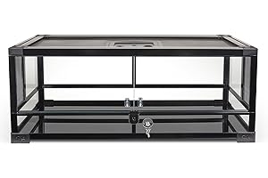 Zilla QuickBuild Reptile 20 Gallon Glass Terrarium Habitat with Swing Door For Geckos, Snakes, Lizards, Frogs, Turtles, and Tortoises, 30" x 12" x 12"