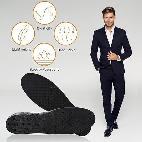Lansian Height Increase Shoe Insoles for Men Women, 4-Layer
