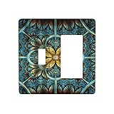 Spshian Light Switch Cover Boho Fractal Mandala 2