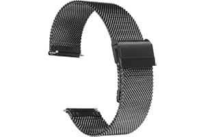 HARFINGTON 316L Stainless Steel Mesh Watch Band Quick Release Adjustable Metal Watch Strap for Men Women