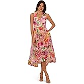 Adrianna Papell Womens Printed High-Low Dress
