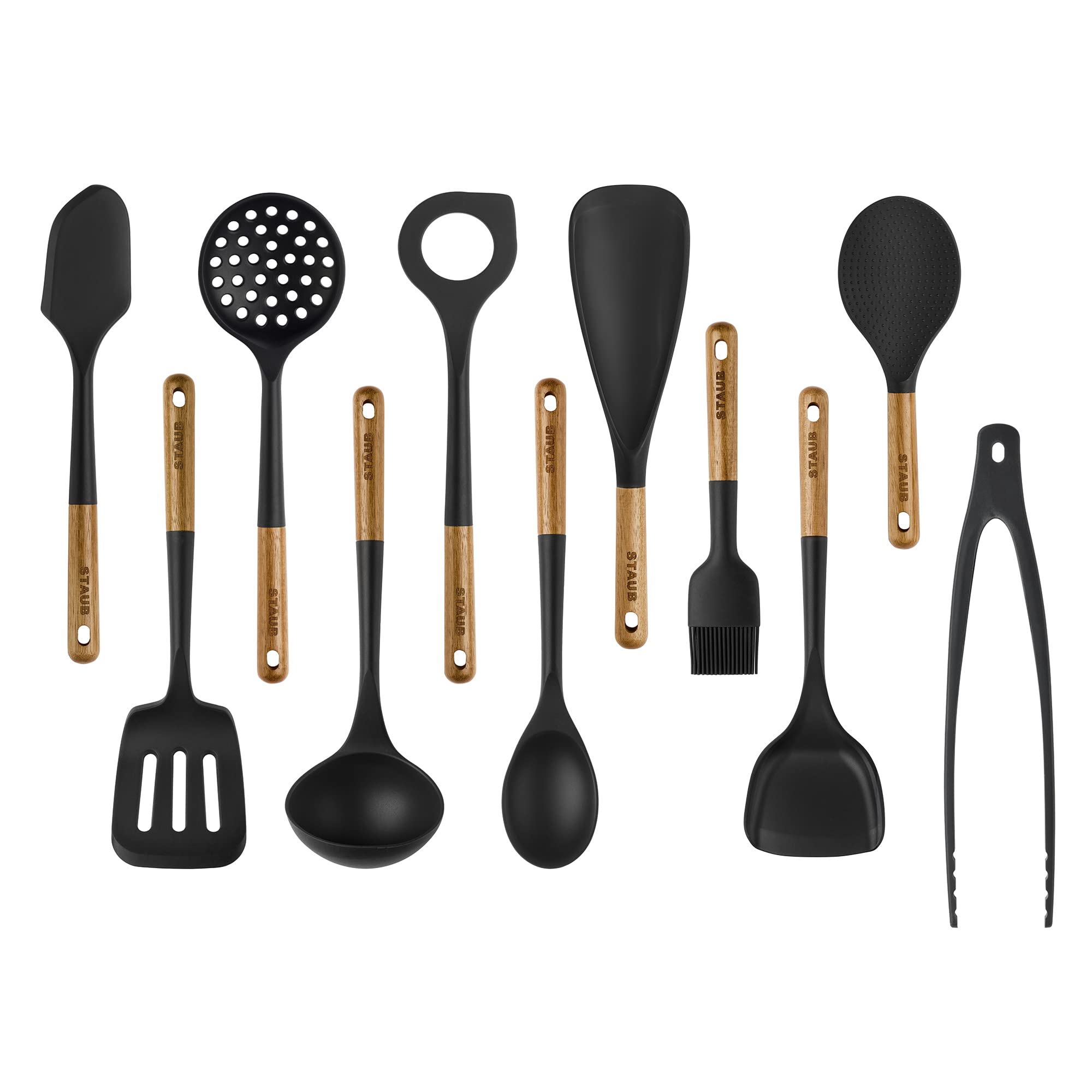 Photo 1 of STAUB Silicone with Wood Handle 11-pc Cooking Utensil Set