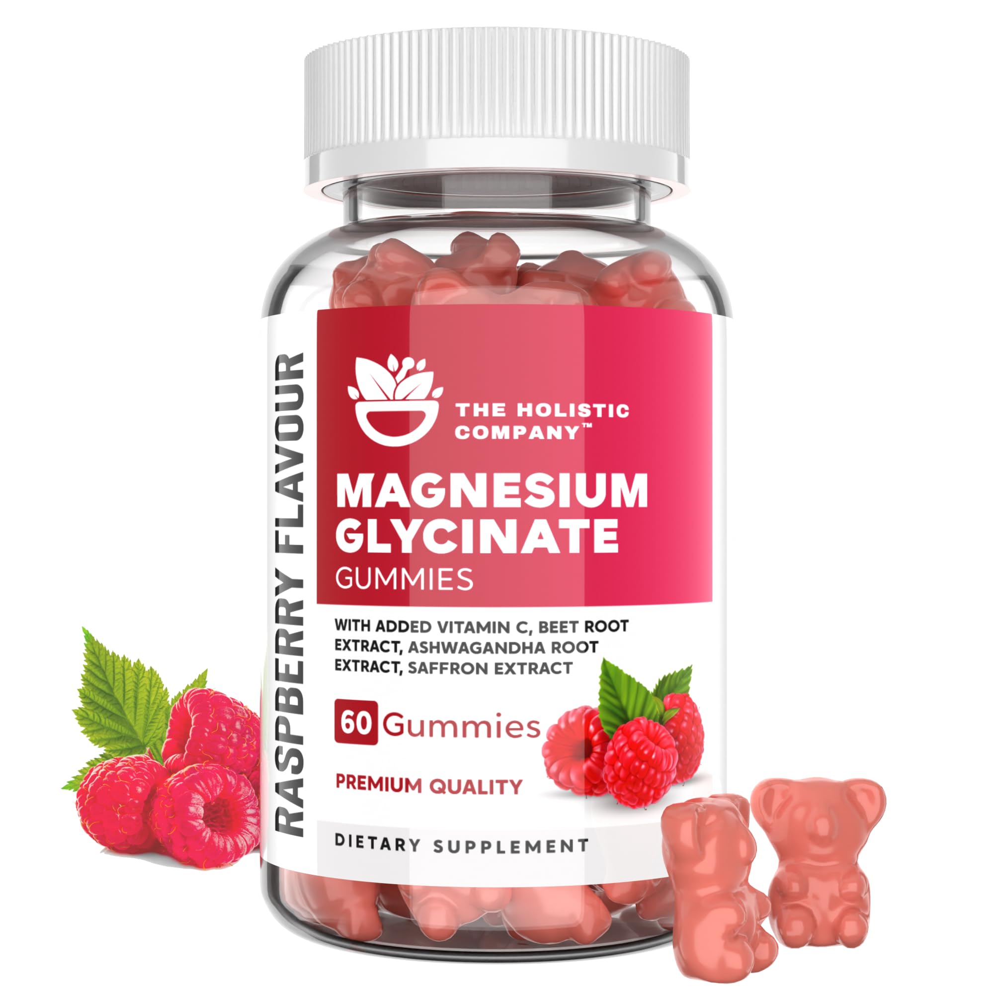 The Holistic Company Magnesium Glycinate Gummies 400MG for Adults & Magnesium for Kids - Premium Quality High Strength Magnesium Gummies