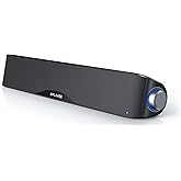 Nylavee Computer Speakers, Hi-Fi Stereo Computer Sound Bar with Bluetooth & 3.5mm Aux, USB/USB-C Powered for Desktop PC, Laptop & Monitor, Built-in Mic and Headphone Jack