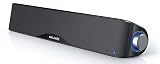 Nylavee Computer Speakers, Hi-Fi Stereo Computer Sound Bar with Bluetooth & 3.5mm Aux, USB/USB-C Powered for Desktop PC, Laptop & Monitor, Built-in Mic and Headphone Jack