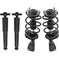 TRQ Front Complete Loaded Strut Spring Assembly & Rear Shock Absorber 4 Piece Kit Set for 2013-2017 Chevy Traverse 2013-2017 Buick Enclave 2013-2016 GMC Acadia 2017 GMC Acadia Limited