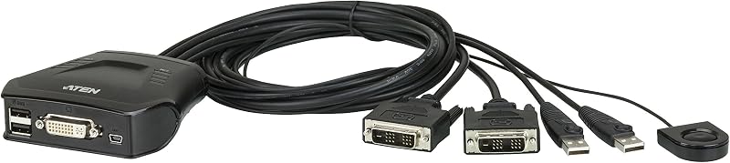 ATEN 2-Port USB DVI DVI-D KVM Switch 1920x1200 OS Support
