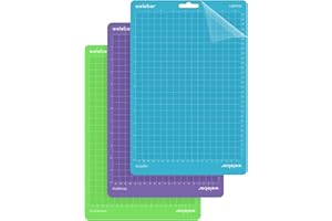 Welebar 8.5"x12" Cutting Mats for Cricut Joy Xtra, Variety Adhesive(StandardGrip,LightGrip,StrongGrip,3 Mats) Sticky Non-Slip Cut Mat for Sewing Quilting Crafts