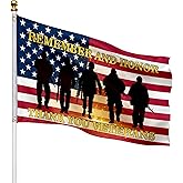 Veteran Flag 3x5 Ft - Double Sided Patriotic American Flag with Brass Grommets, Veterans Day Memorial Day 4th of July Outdoor Yard Garden Decorations for Outside