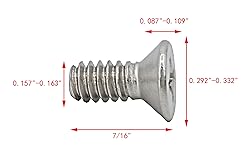 FixtureDisplays® 10-24 X 7/16" Stainless Flat Head