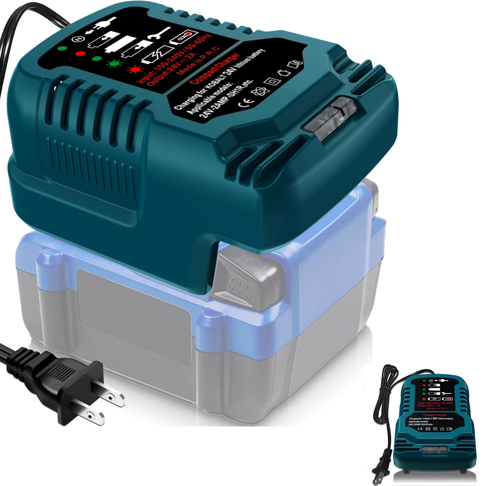 Photo 1 of Laimiao Mini Charger for Kobalt 24V Battery - 1/4 Size of KRC 2445-03 Original, for Kobalt 24V Max Battery KB224-03 KB424-03 KB524-03 KB624-03