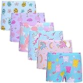 Cczmfeas Girls Hipster Cotton Underwear Boyshort Panties 6 Pack