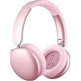 Wentronic Y06 Noise Cancelling Headphones,58H Playtime and 5 EQ Music Modes Wireless Over Ear Bluetooth Headphones with Microphone,Lossless Audio,Multipoint Connection,Foldable,Lightweight,Pink