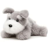 Mushymallow Adorable Schnauzer Dog Stuffed Animal Soft Plush Gifts for Kid | Cute Plush Toy Pocket-Sized Stuffed Schnauzer Dog for Boys Girls Adults Christmas Birthday Gifts Desk Decor