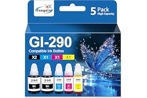 Yongairuink GI-290 Ink Bottles G4210 Replacement for Canon GI290 GI 290 Ink Refill Bottles Compatible for Canon Megatank G320