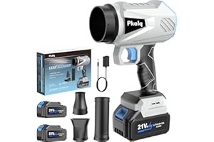 PKALQ 2025 Upgraded Leaf Blower Cordless - 800,000 RPM with 2 x 4.0Ah Batteries and Charger Electric Blowers for Lawn Care Yard Garage Leaves Dust or Snow Outdoor Tidying Portable Leaf Blower