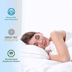 Deodar Goose Feather and Polyester Sleeping Pillow