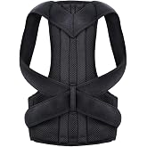 Eacam Posture Corrector, Back Brace Adjustable Support for Women &amp; Men, Round Shoulder Correction Relief. Soft, Smooth, Strong