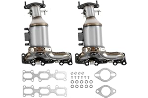 BoardRoad Left Right Catalytic Converter Stainless Steel Direct Fit For 2013-2019 Ford Explorer AURUS Police Interceptor 3.5L / 2013-2016 Lincoln MKZ 3.7L