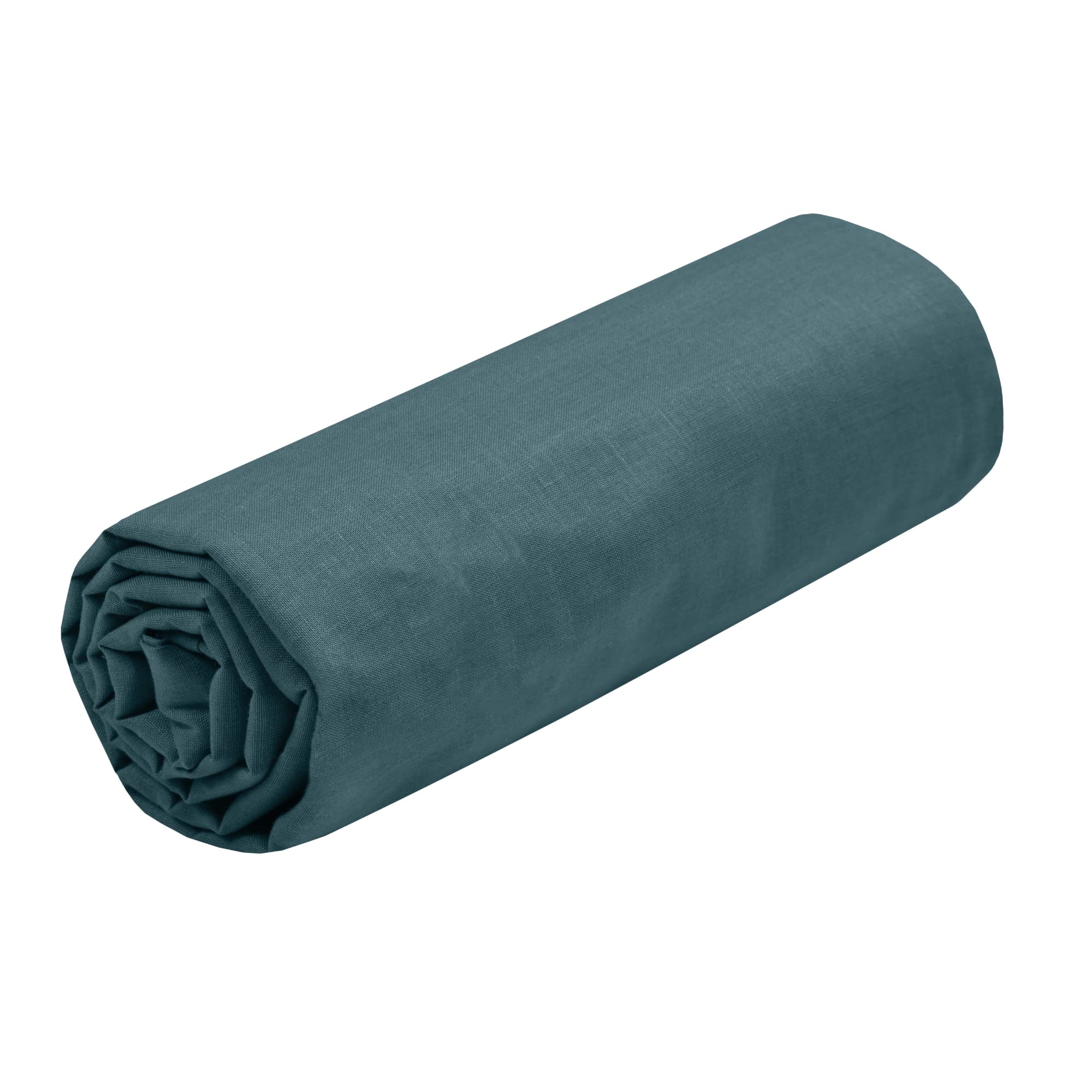 STOF - Fitted sheet - Size 160 x 200 cm - Large 30 cm - 100% Oeko-Tex certified cotton - Eucalyptus - Eden model - Bed linen for the home - Soft and comfortable for a cosy nest