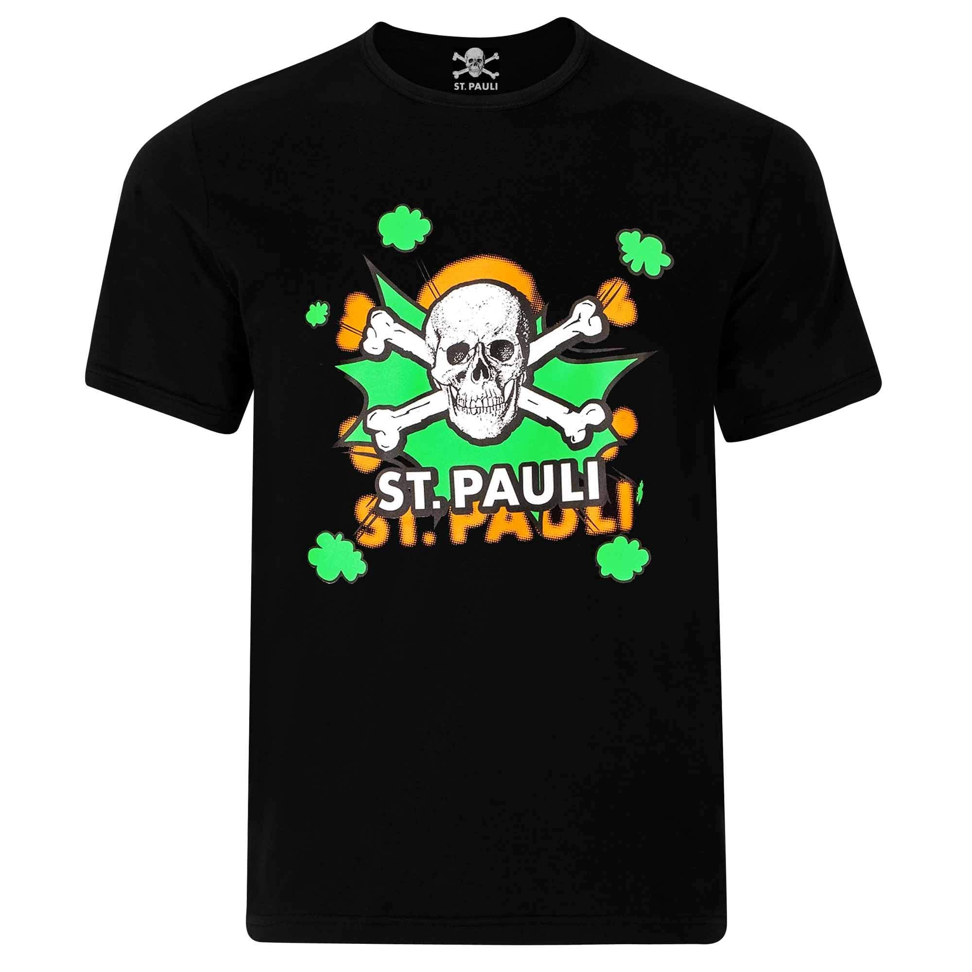 GIFTS 4 ALL St Pauli Official Football Crest Skull & Crossbones T-Shirt, St Pauli Rebel Fans T-Shirt, St Pauli Skull T-Shirt, Official St Pauli Shirt (Medium) Multi
