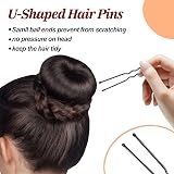 MORGLES Hair Donuts for Buns 4pcs Bun Makers with 10 Bobby Pins Black view 6