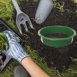 ACCURATE Large Plastic Round Garden Sieve Riddle Riddler Soil Sifter Mesh GREEN view 5