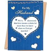 uugtcard Fathers Day Card for Husband, Fathers Day Card Gift from wife, Father's Day Decoration for Husband