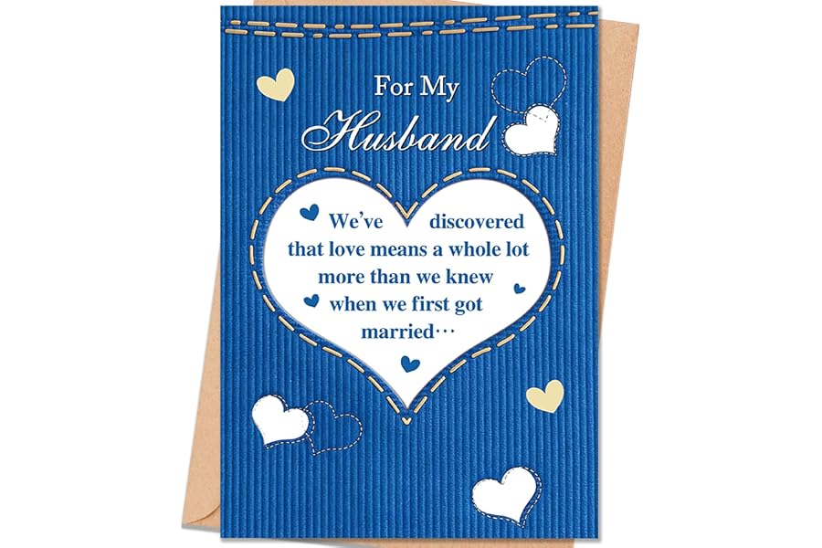 uugtcard Fathers Day Card for Husband, Fathers Day Card Gift from wife, Father's Day Decoration for Husband