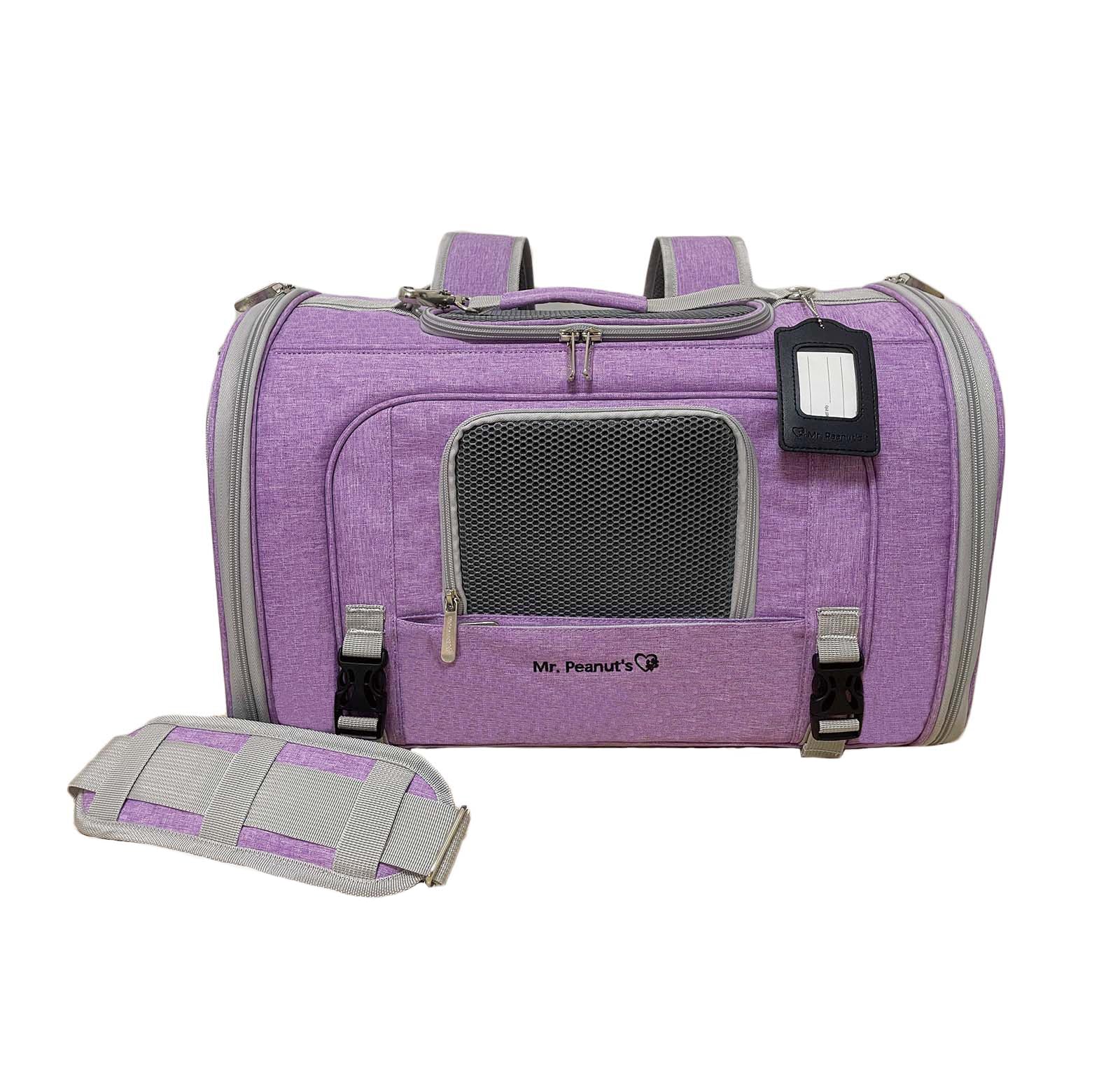 Photo 1 of Mr. Peanut's Monterey Series Airline Compliant Horizontal Backpack Pet Carrier (Lavender)