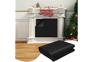 TORRAMI Magnetic Fireplace Blocker Blanket Stops Heating Loss, Fire Place Draft Cover with Hook and Loop Tapes, Fireplace Draft Stopper Cold Air Blocker Save Energy 36" W x 32" H